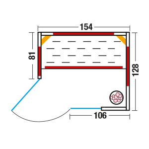 Infrared cabin TrioSol Unica 1 1536x1280x2030mm