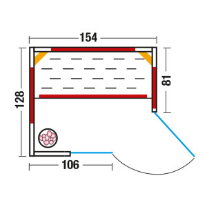 Infrarotkabine TrioSol Unica 1 1536x1280x2030mm