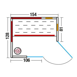 Infrared cabin TrioSol Unica 2 1536x1280x2030mm