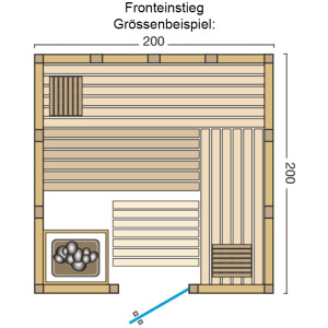 44mm Solid Wood Sauna Classico Spruce