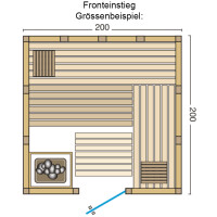 44mm Solid Wood Sauna Classico Spruce